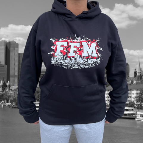 "FFM" Kapuzen-Sweatshirt schwarz