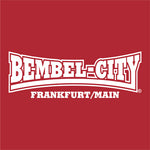 "BEMBEL-CITY" Logo auf weinrot