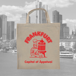 "Capital of Äppelwoi" Jutebeutel natur (kurze Henkel, FFM Döner Motiv)