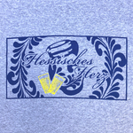 Hessisches Herz T-Shirt grau Detail