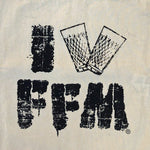 "I LOVE FFM" Jutebeutel natur (lange Henkel) LOGO