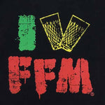 "I LOVE FFM" Jutebeutel schwarz (lange Henkel)