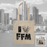 "I LOVE FFM" Jutebeutel (Logo einfarbig)